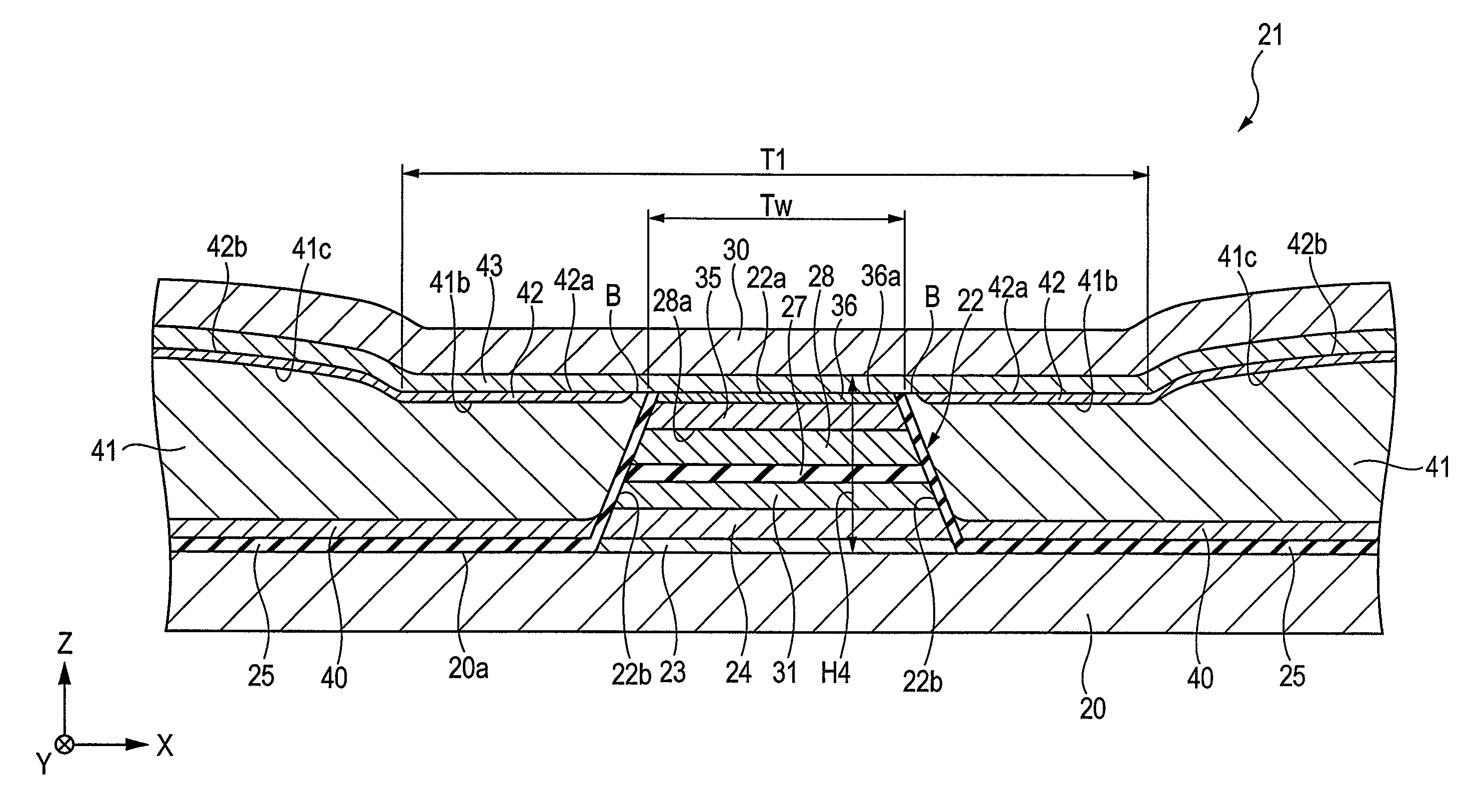 Magnetic sensing element having reactive-ion-etching stop layer and process for producing same