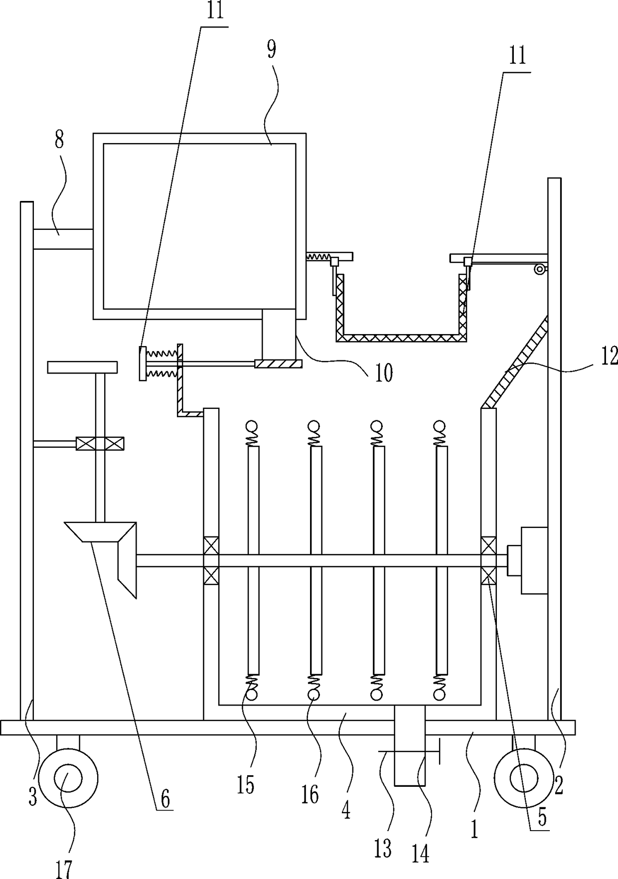 Gypsum raw material mixing apparatus used for medical orthopaedics