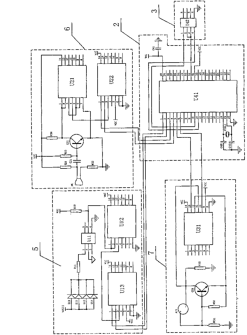 Rocket bomb transmitting counting device and counting method thereof