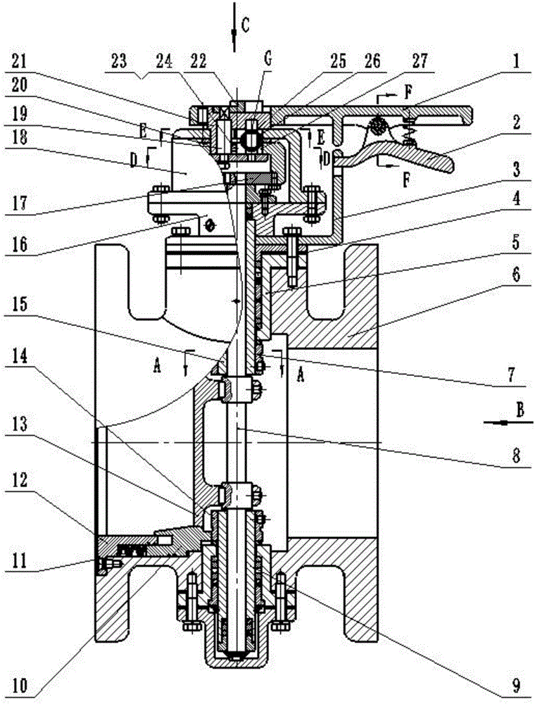 Intermittent drive non-abrasion hard sealed butterfly valve