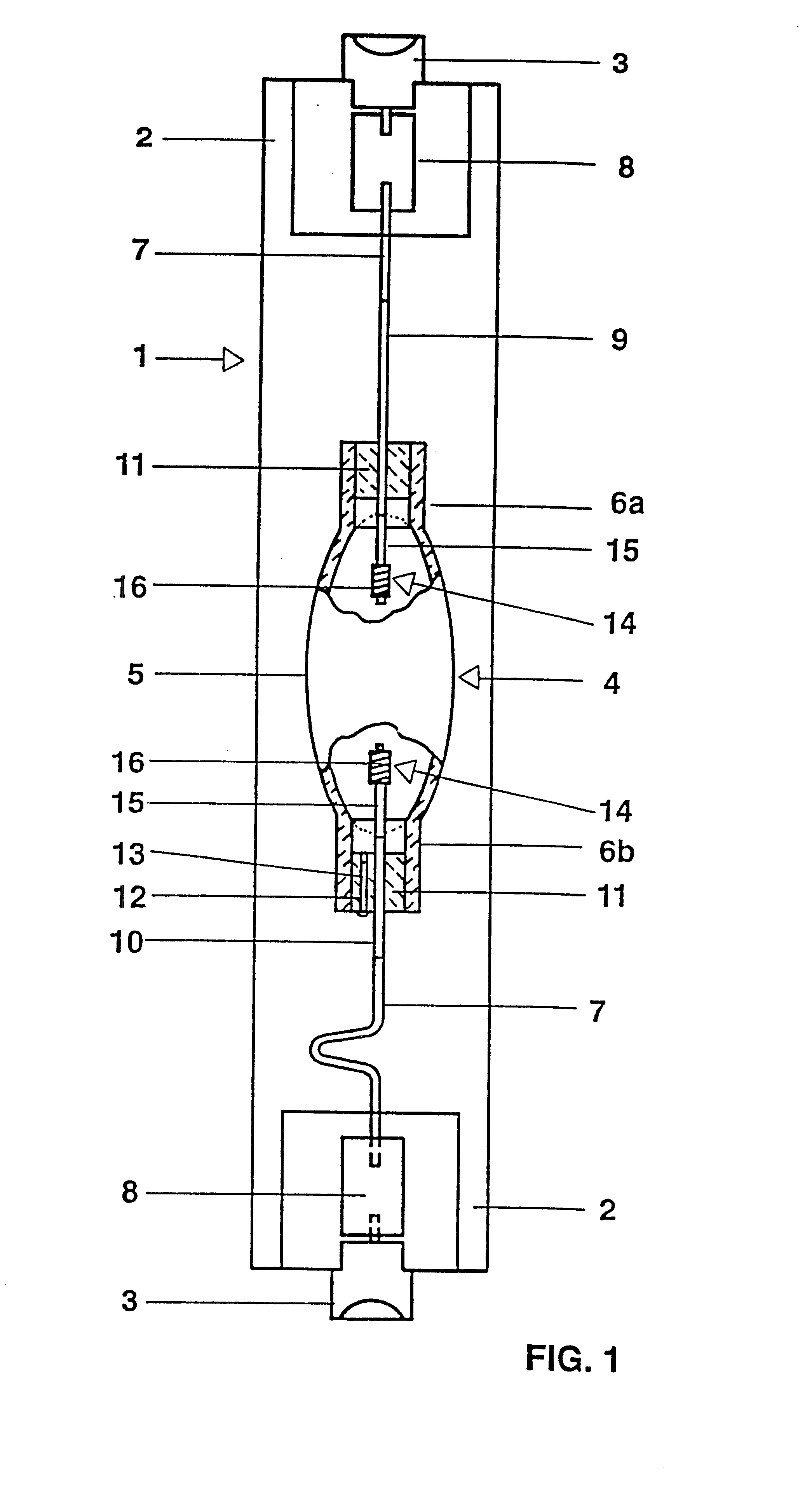 Mercury-free metal halide lamp