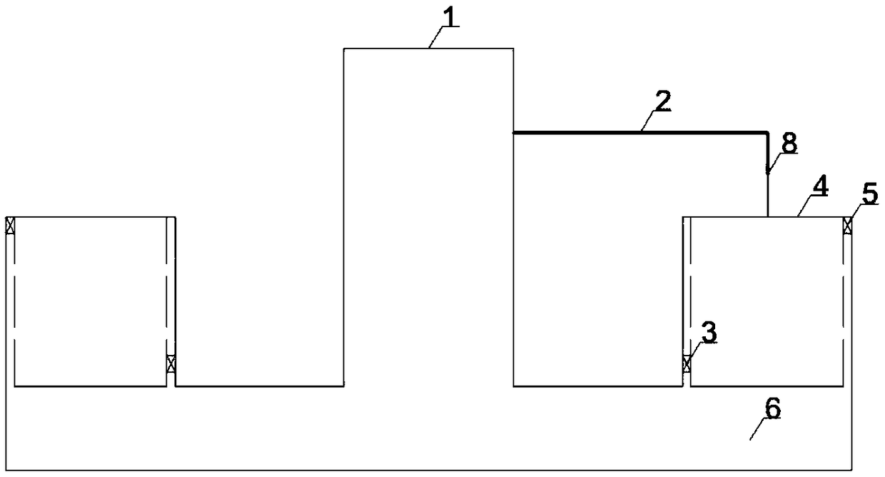 Water bath testing device with temperature difference alternating