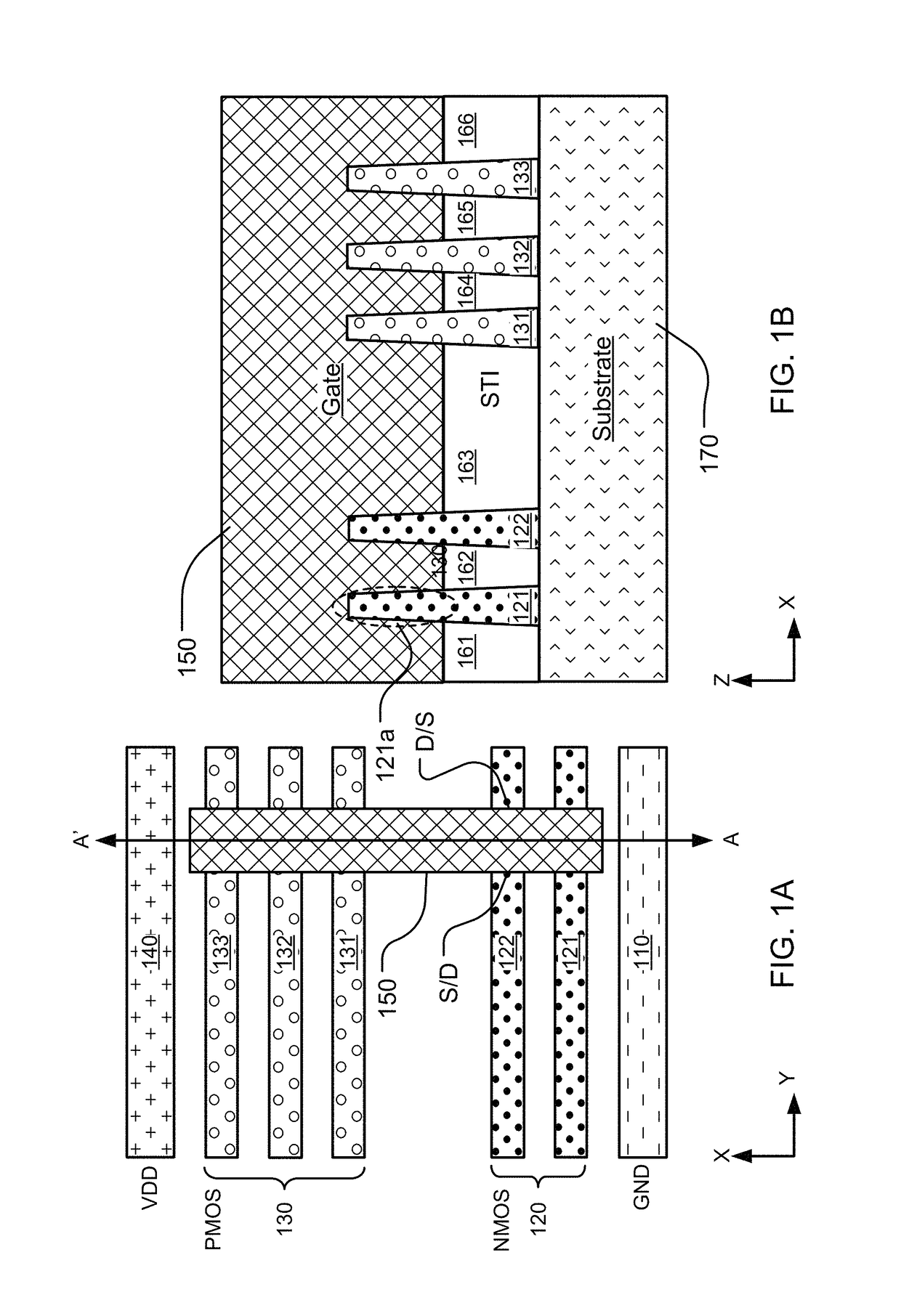 Memory cell including vertical transistors and horizontal nanowire bit lines