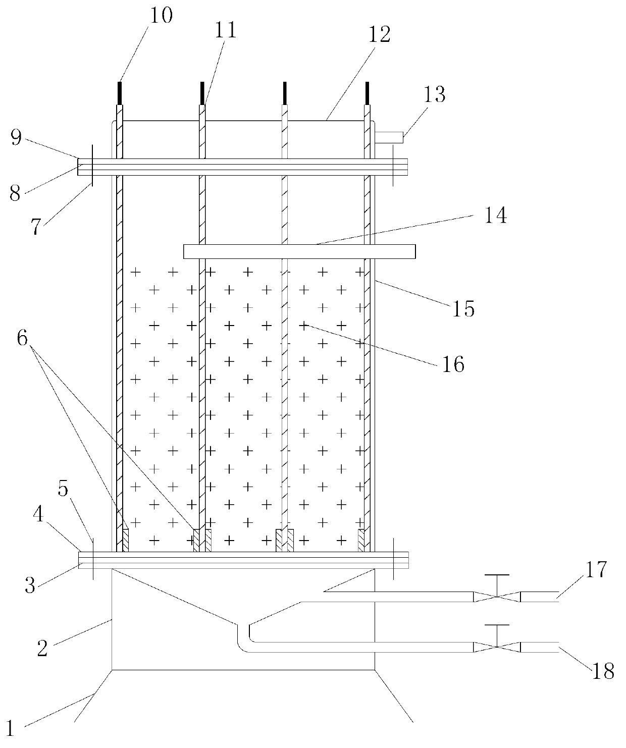 In-situ adsorption-microelectrolysis-catalytic oxidation sewage treatment equipment and method