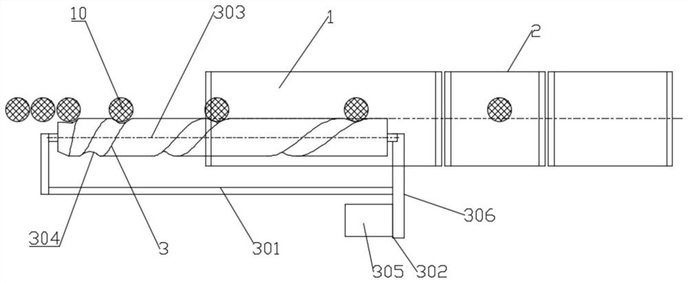 A material-feeding device of a high-speed checkweigher