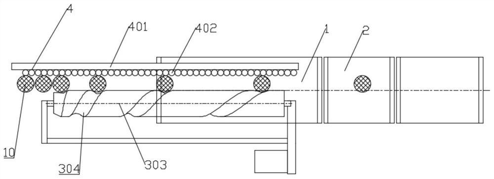 A material-feeding device of a high-speed checkweigher