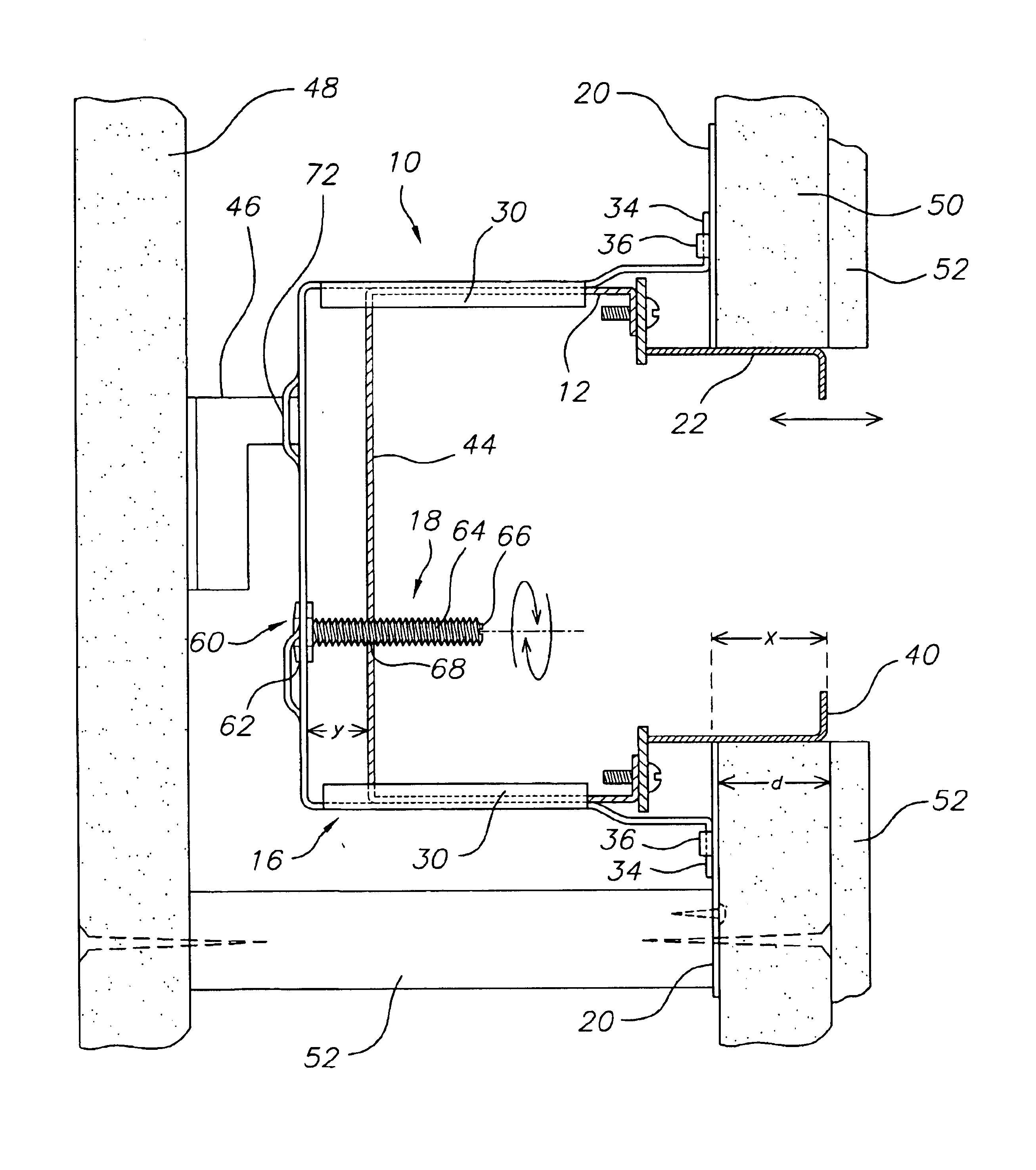 Position adjustable outlet box system