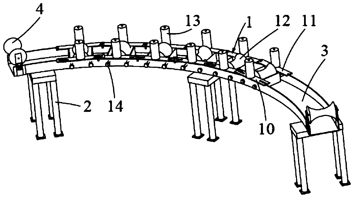 Combined turning guide device for cable