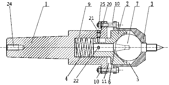 Fixture for turning ball head shaft type part