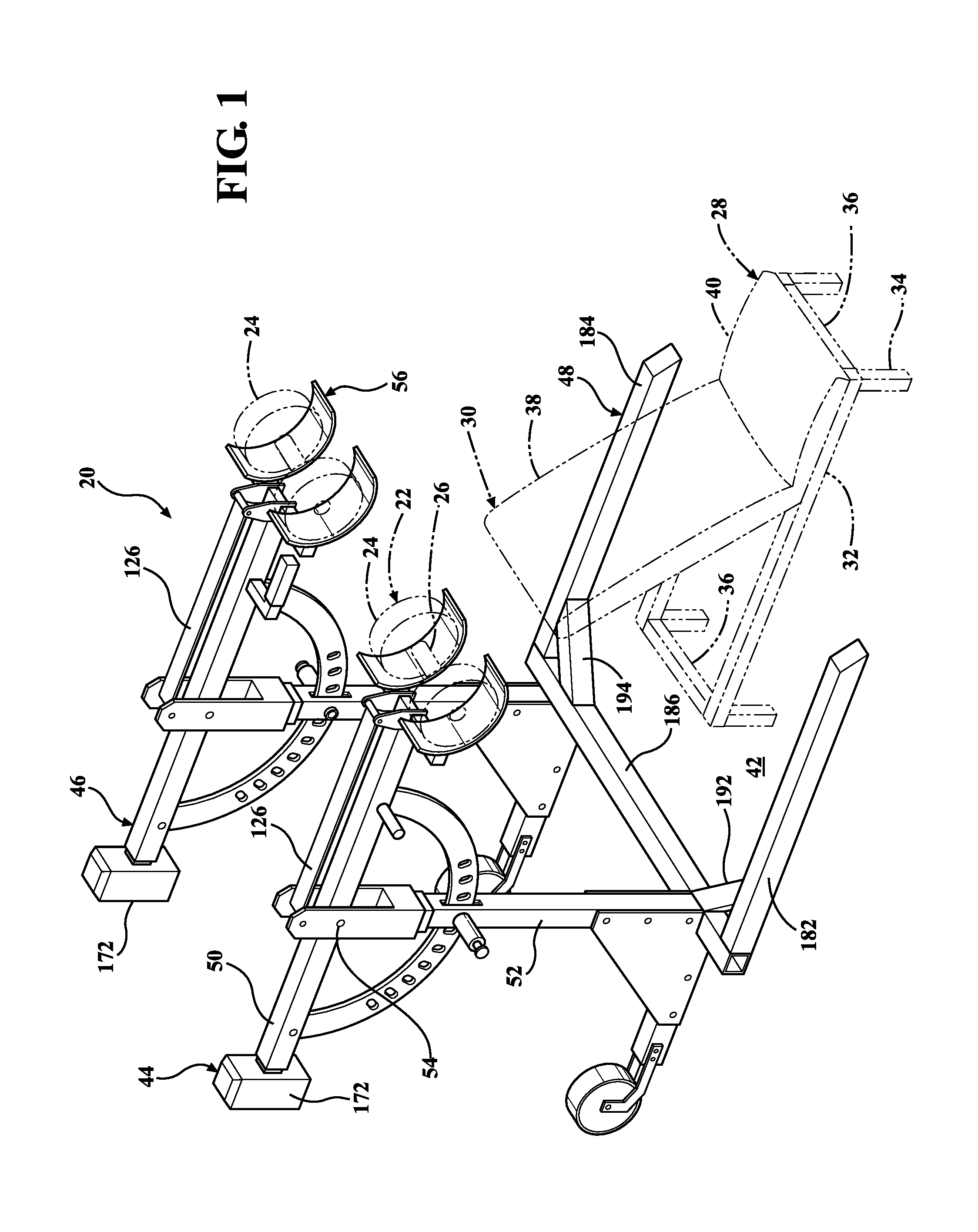 Pivoting twin arm support for free weights