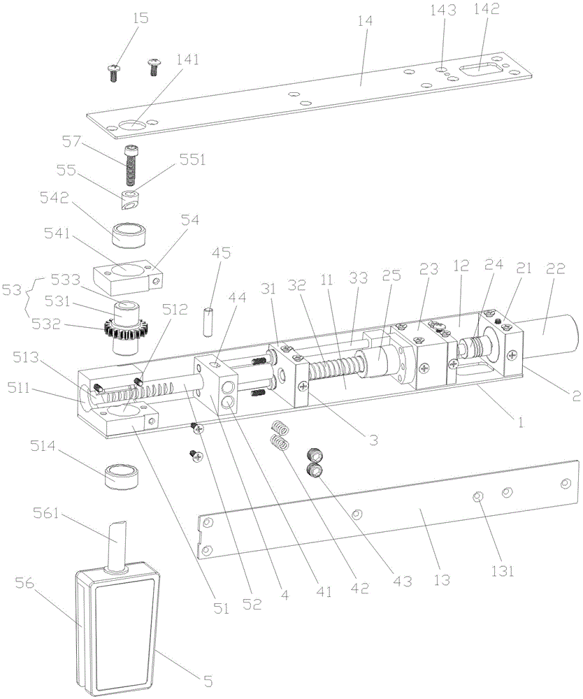 An electric rotating shaft device for a side-hung door of a shower room