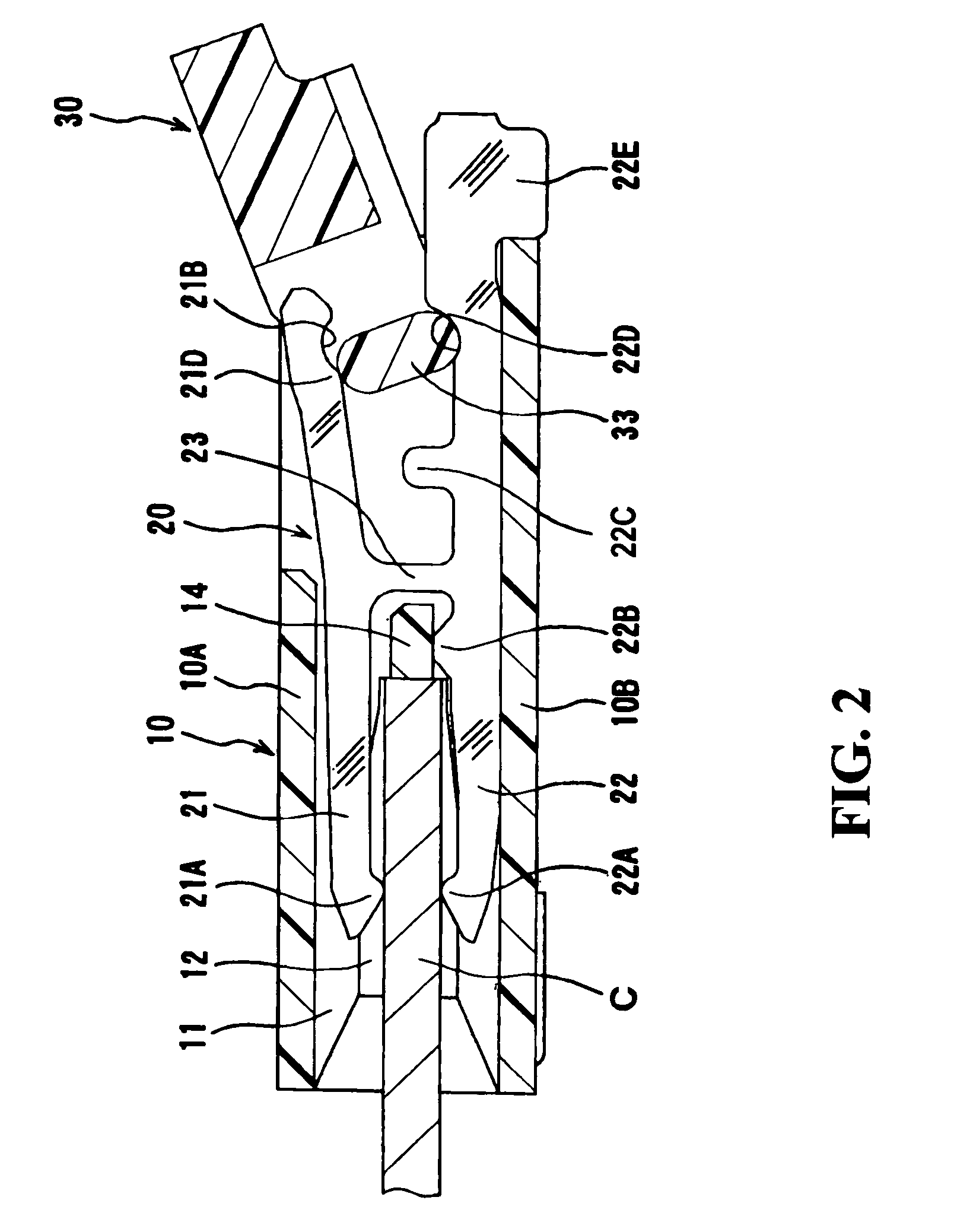 Flat cable electrical connector