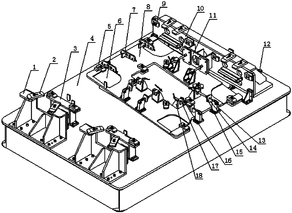 Supporting beam assembling equipment high in clamping precision