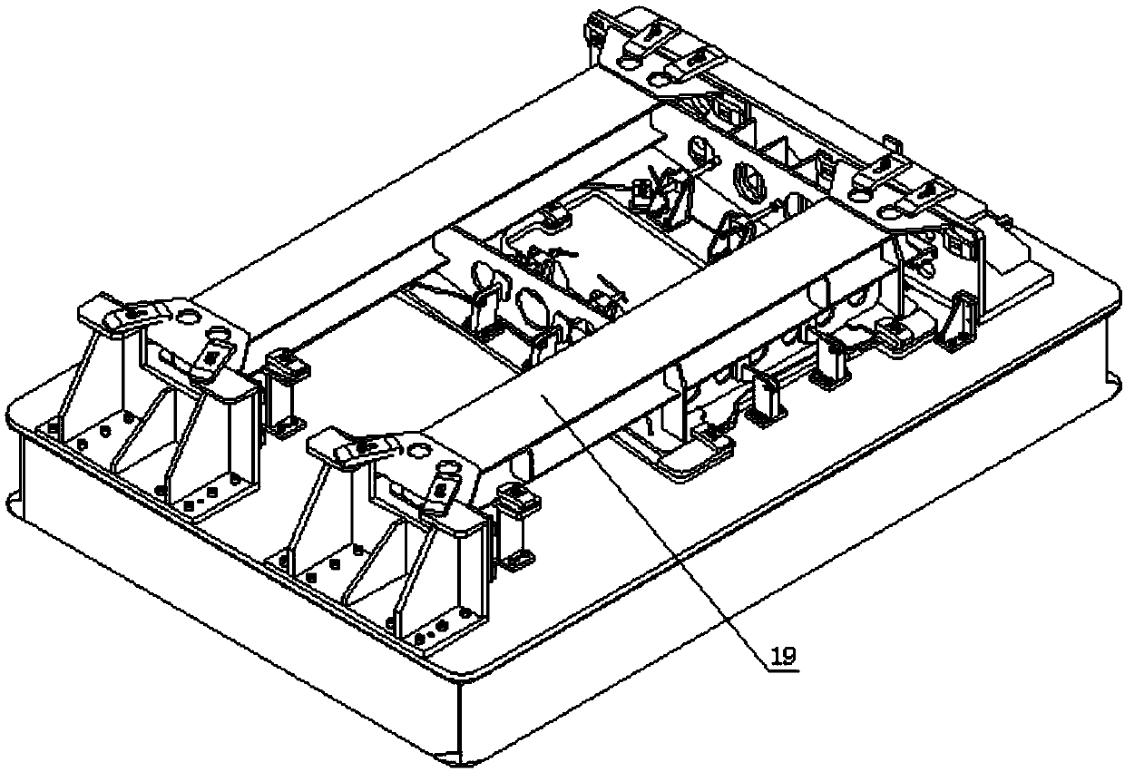 Supporting beam assembling equipment high in clamping precision