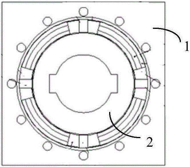 Through type hydraulic swing oil cylinder