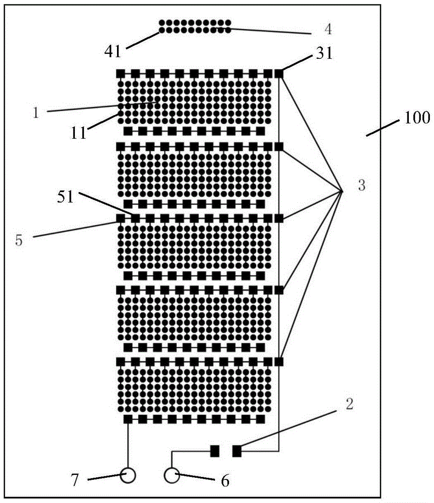 CAF testing plate with switching circuit