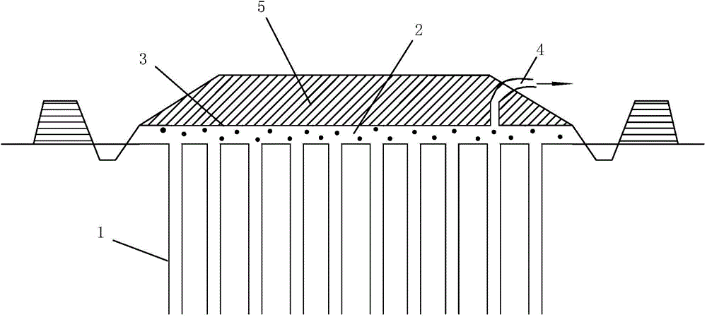 Vacuum combined surcharge preloading method settlement volume measurement method