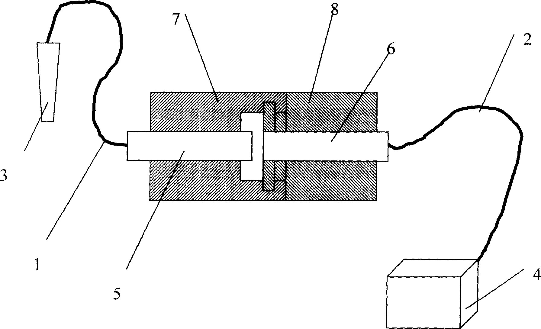 Twist-proof detecting optical fiber for intrinsic fluorescent diagnostic instrument