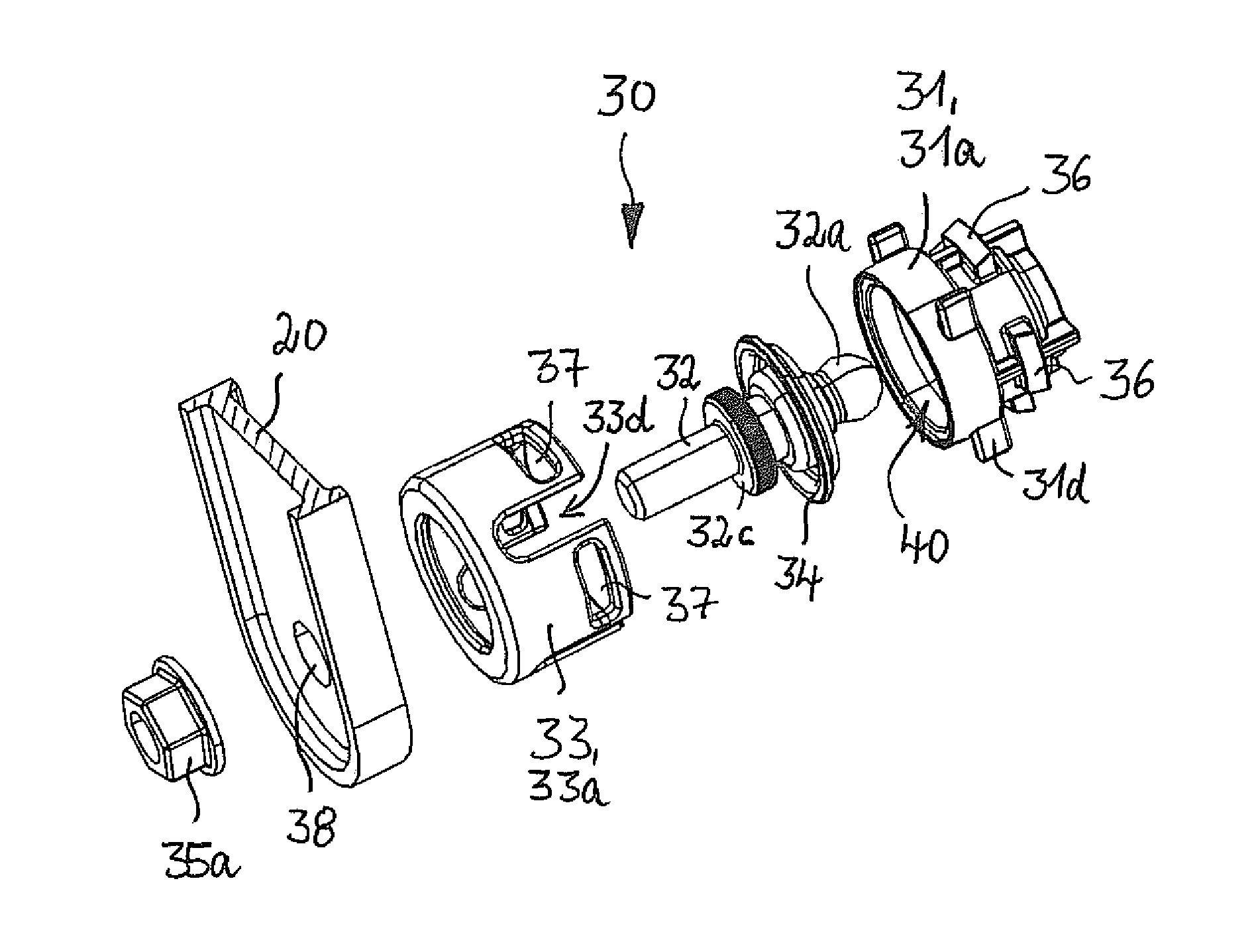 Joining arrangement with adjustment option