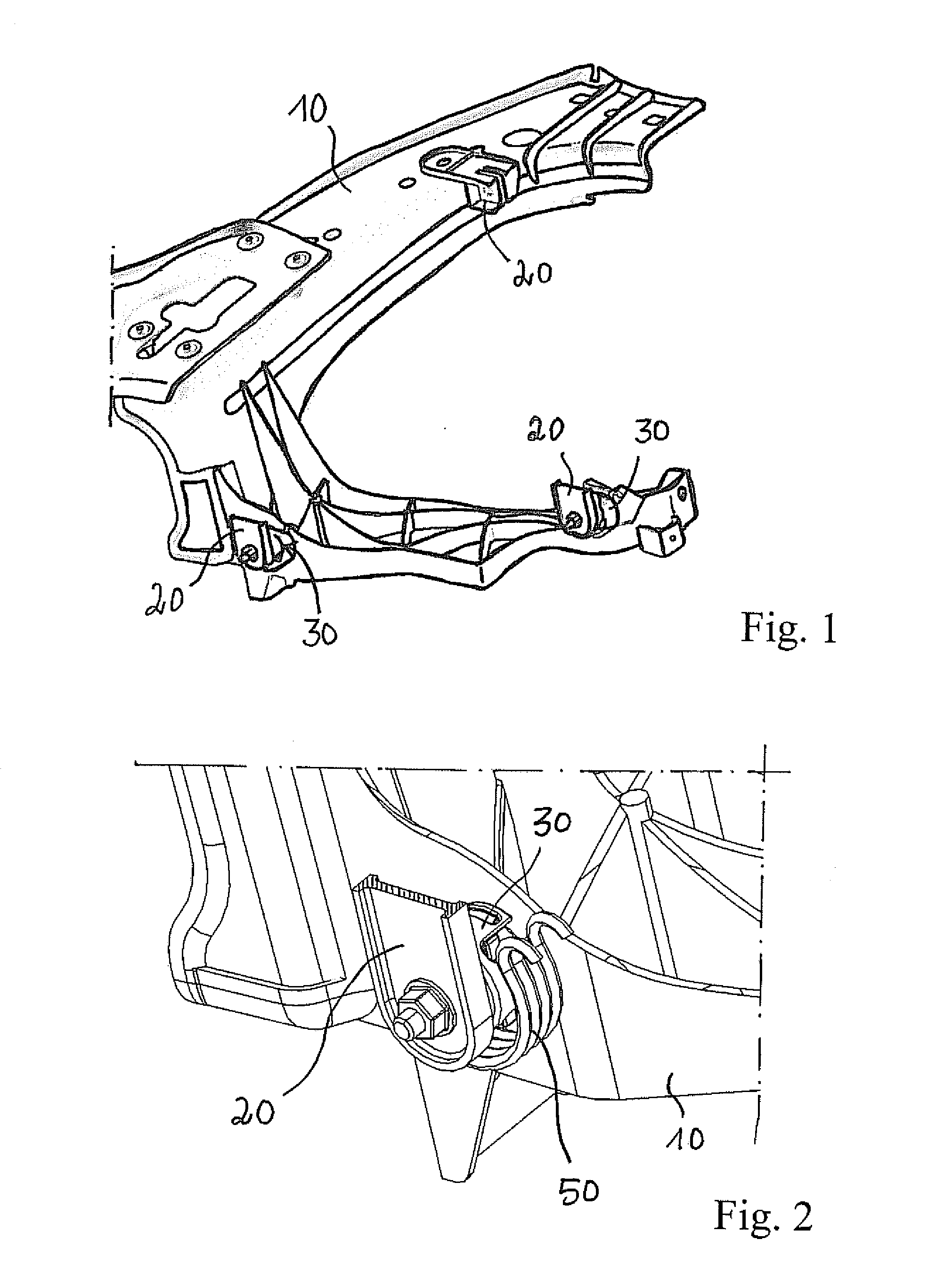 Joining arrangement with adjustment option