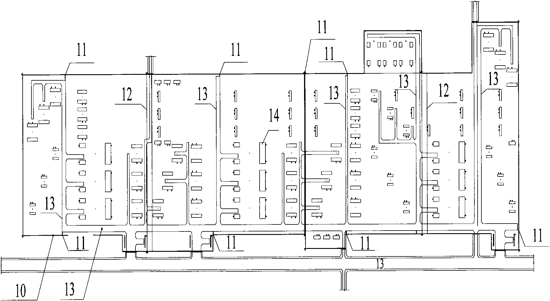 Method for controlling foundation crack of extra-high voltage combined electrical apparatus GIS equipment