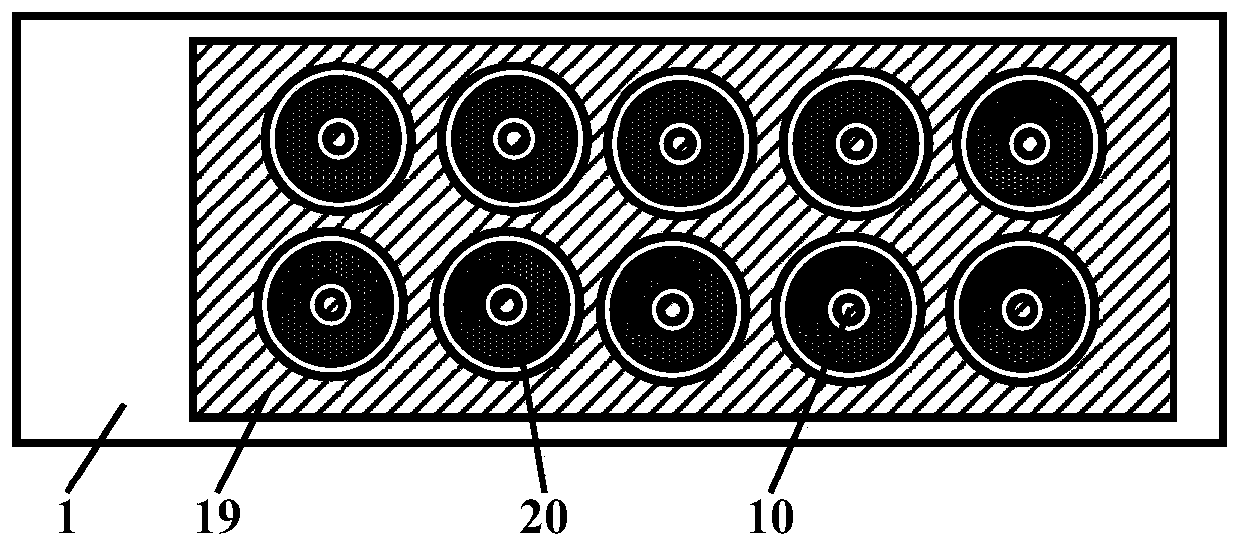 Luminous backlight source of angular thorn circumferential double-connection-surface cathode alternate oblique bow gating structure