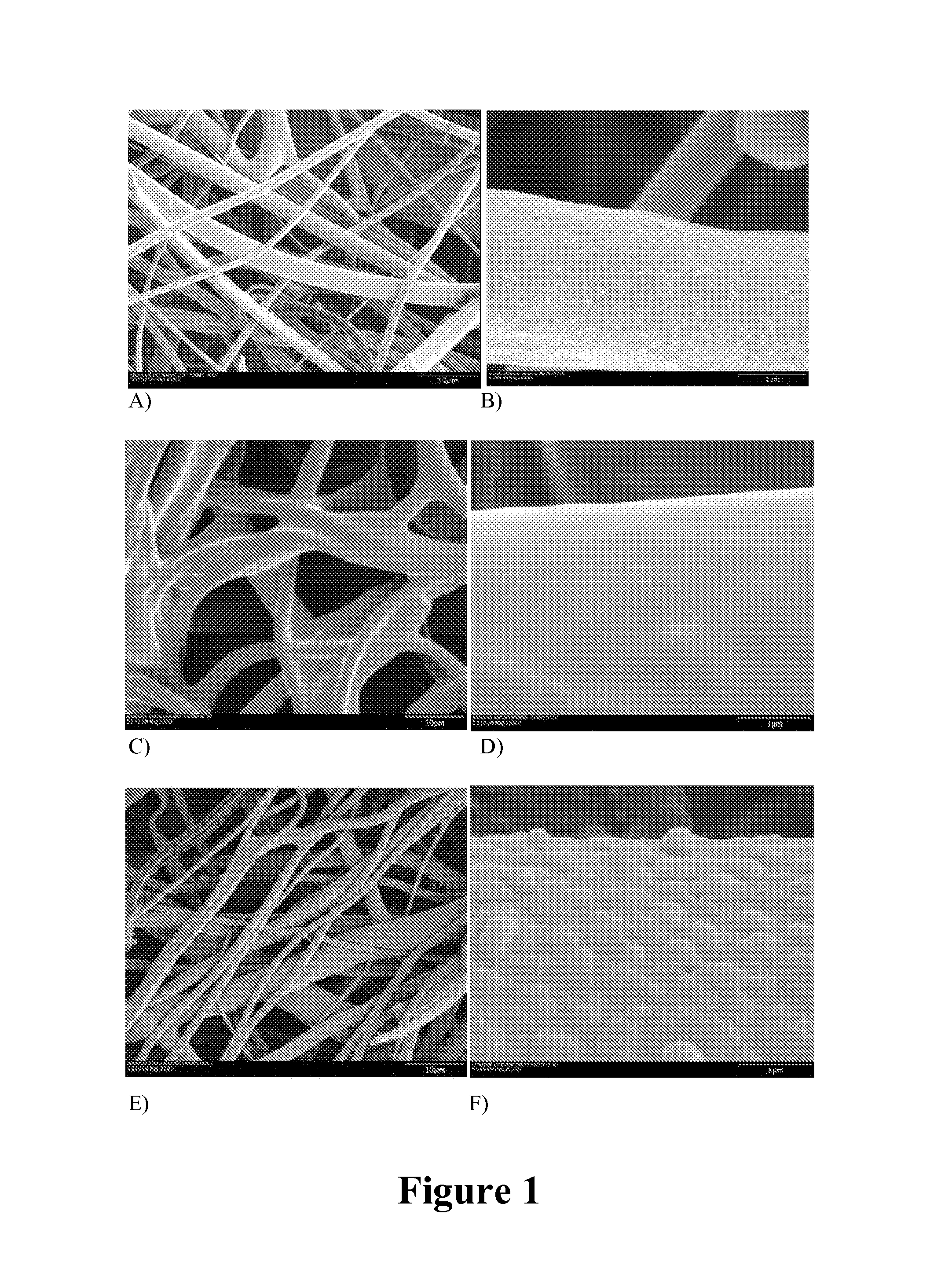 Conformal coating of polymer fibers on nonwoven substrates