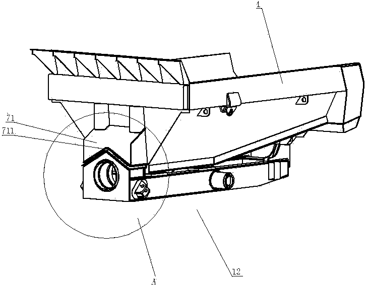 Hinged dumper container assembly, and loading and unloading methods thereof