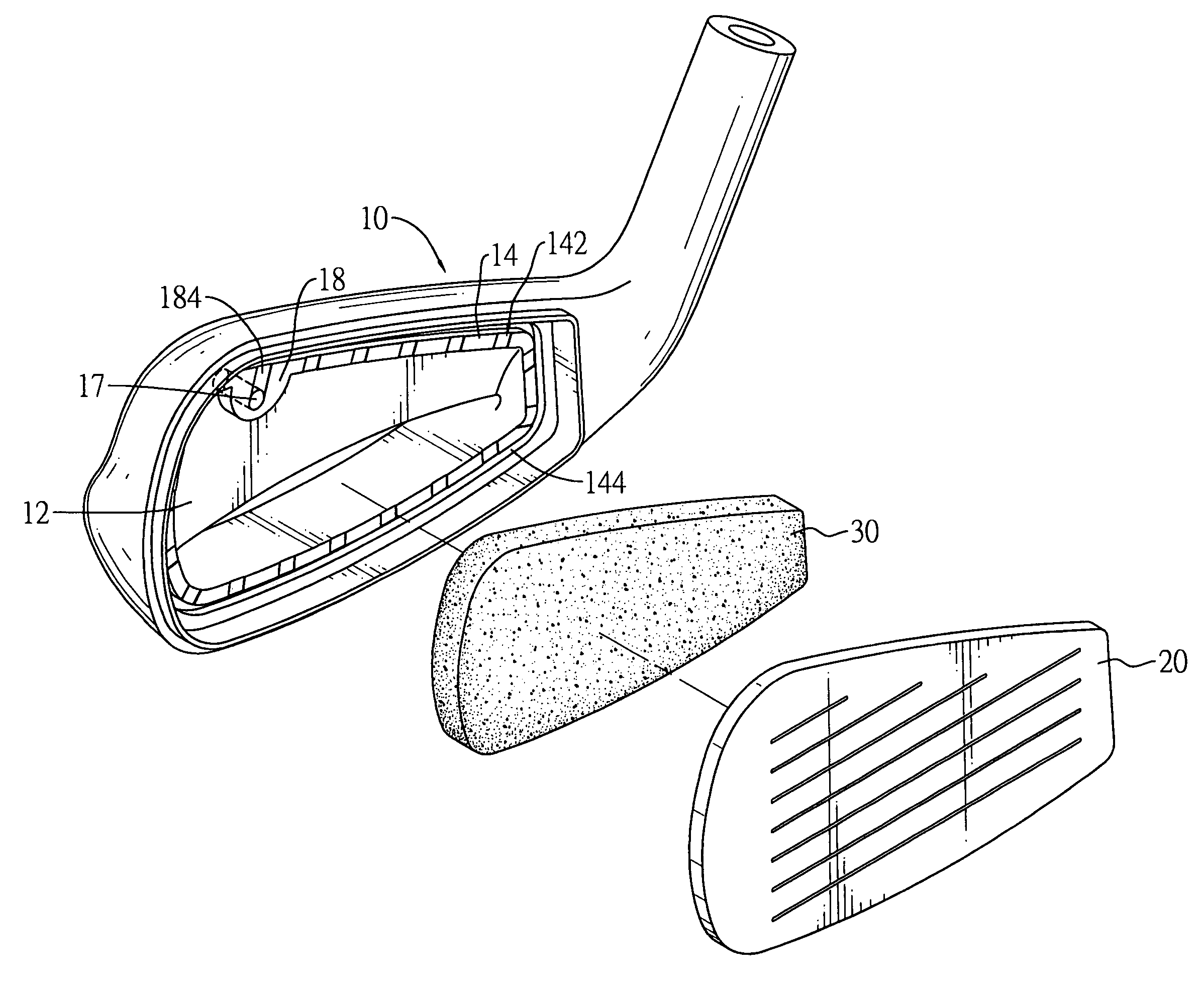 Shock-absorbing golf club head