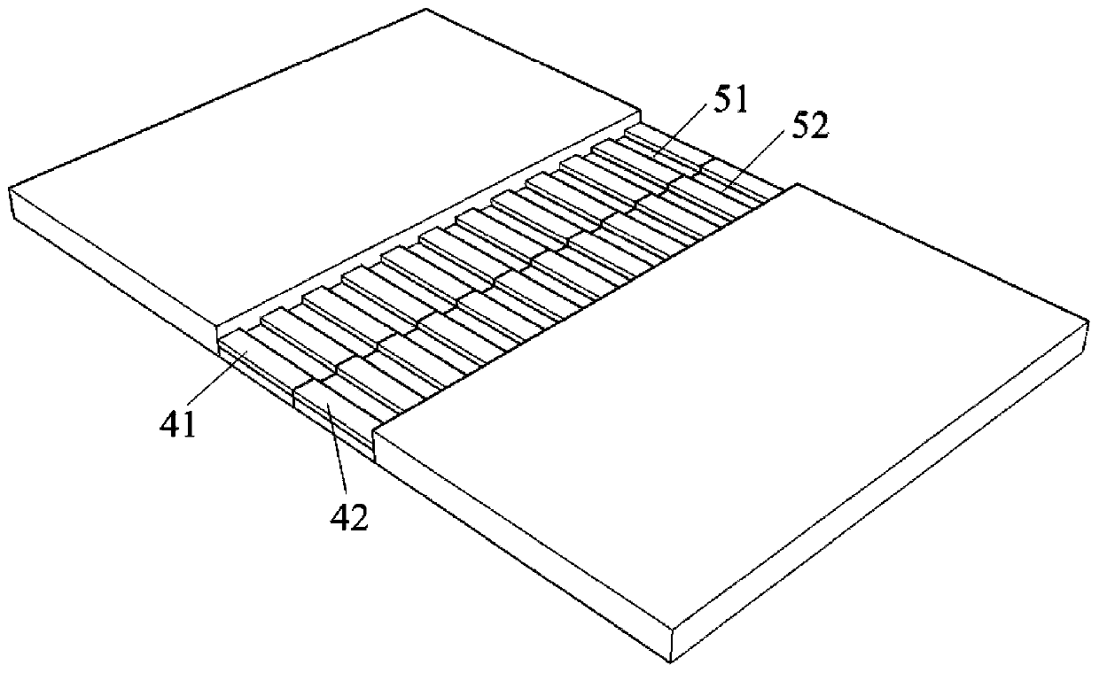 Dense splicing joint type concrete/ECC combined laminated plate and construction method thereof