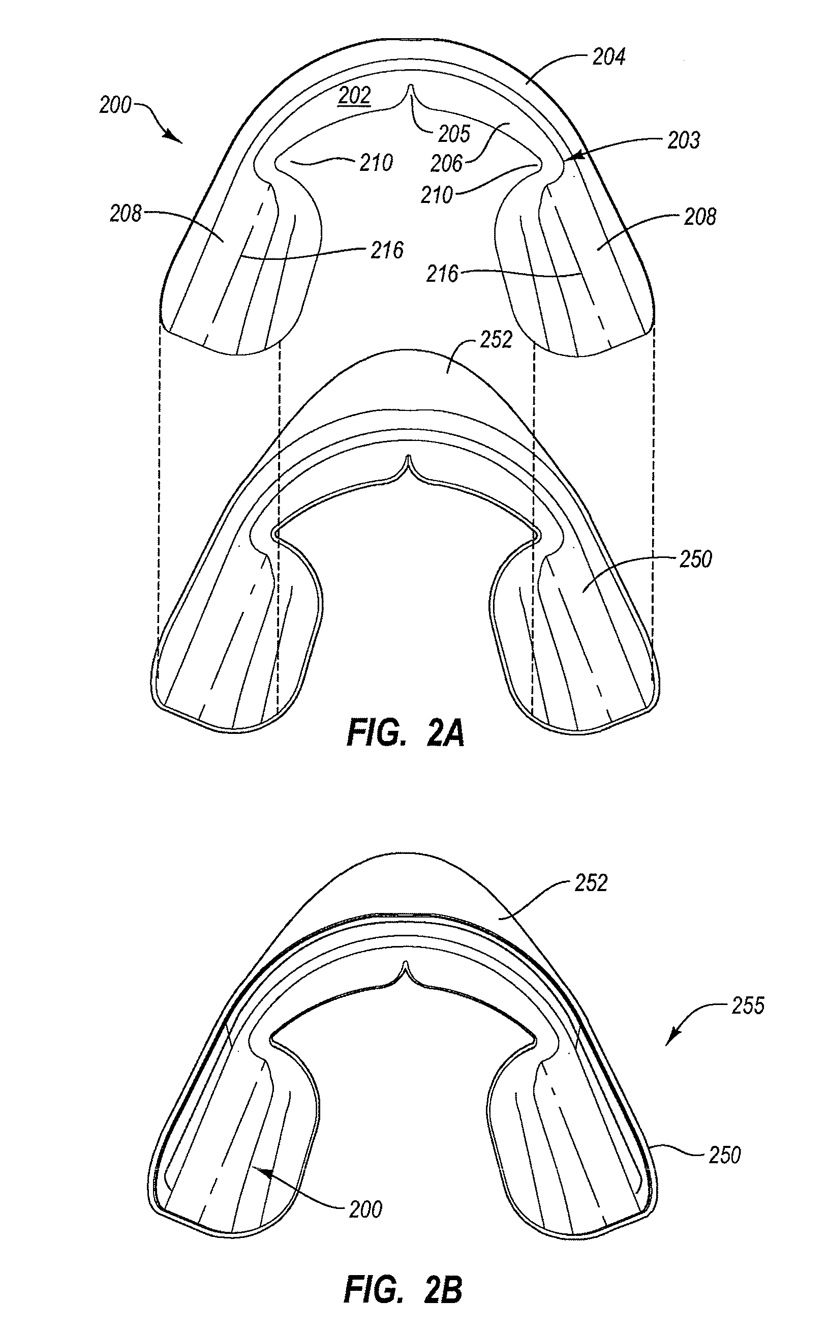 Chemically activated dental bleaching trays