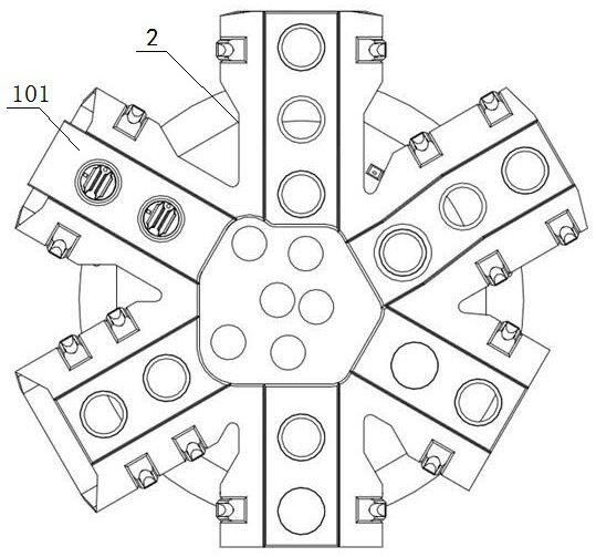 Normal-pressure tool changing cutterhead, shield tunneling machine and tool changing method of normal-pressure tool changing cutterhead