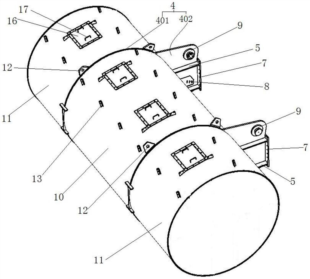 Heavy hammer assembly of bucket wheel pile material taking machine