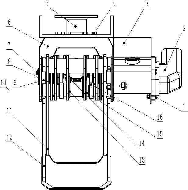 Forest cutting griping-saw operation device