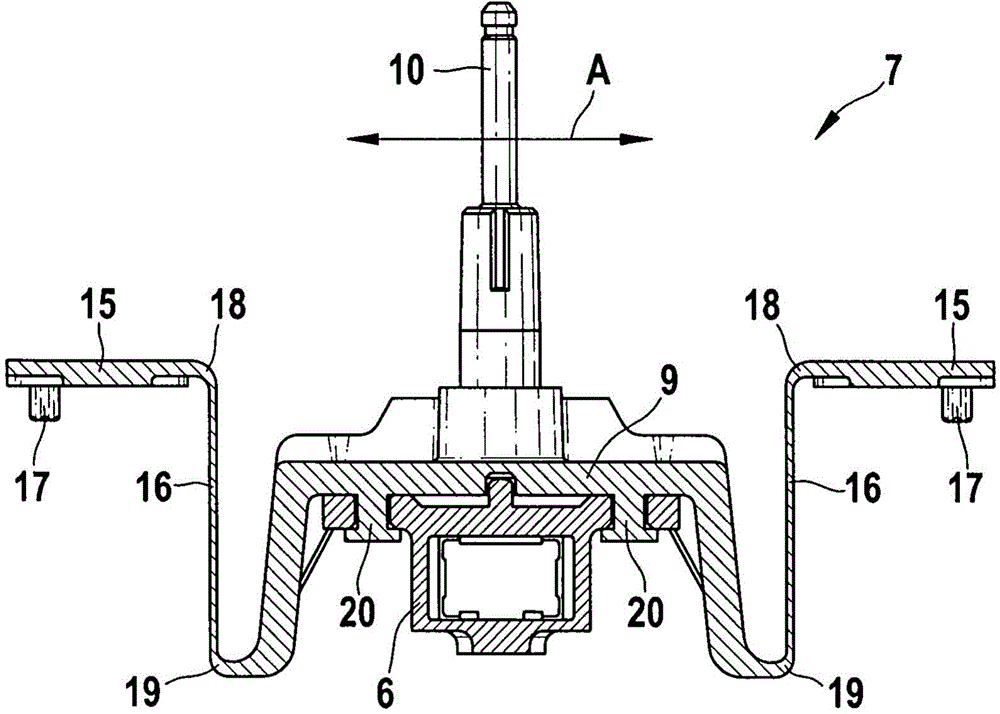 Swing bridge for converting a rotary motion into an oscillating motion