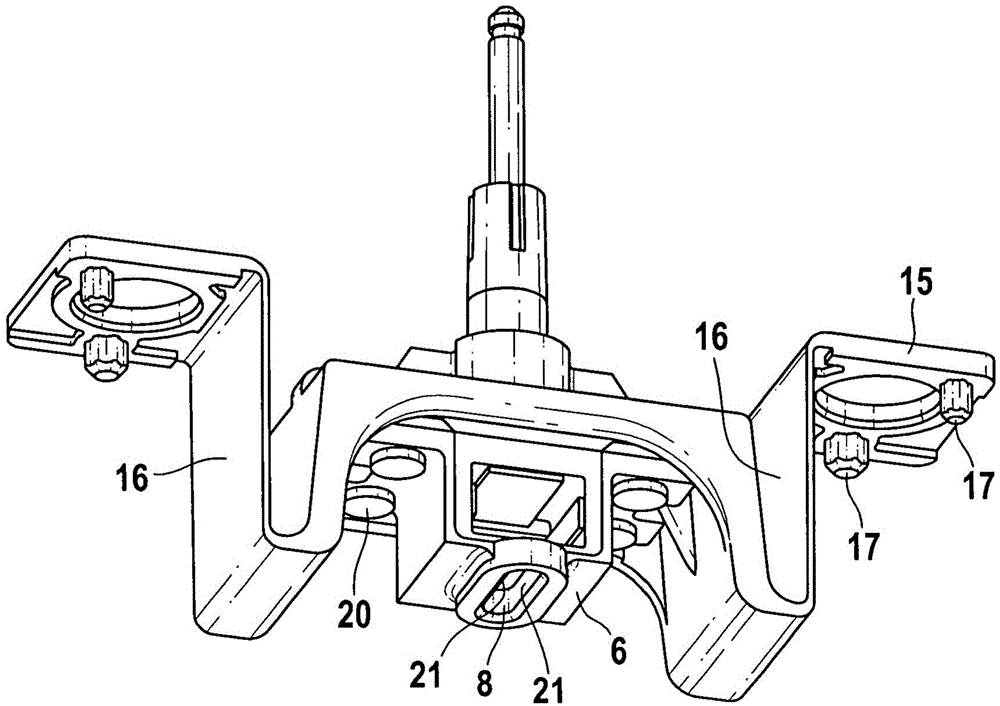 Swing bridge for converting a rotary motion into an oscillating motion