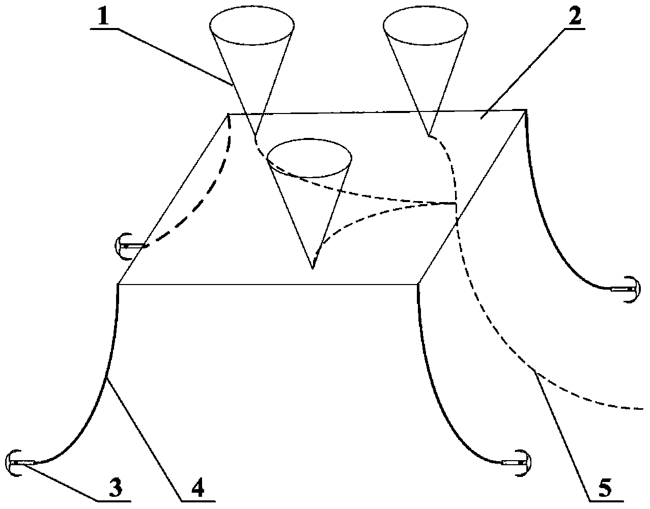 Point absorption type wave energy power generation device based on floating platform