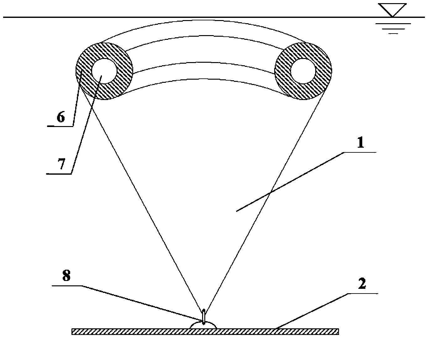 Point absorption type wave energy power generation device based on floating platform