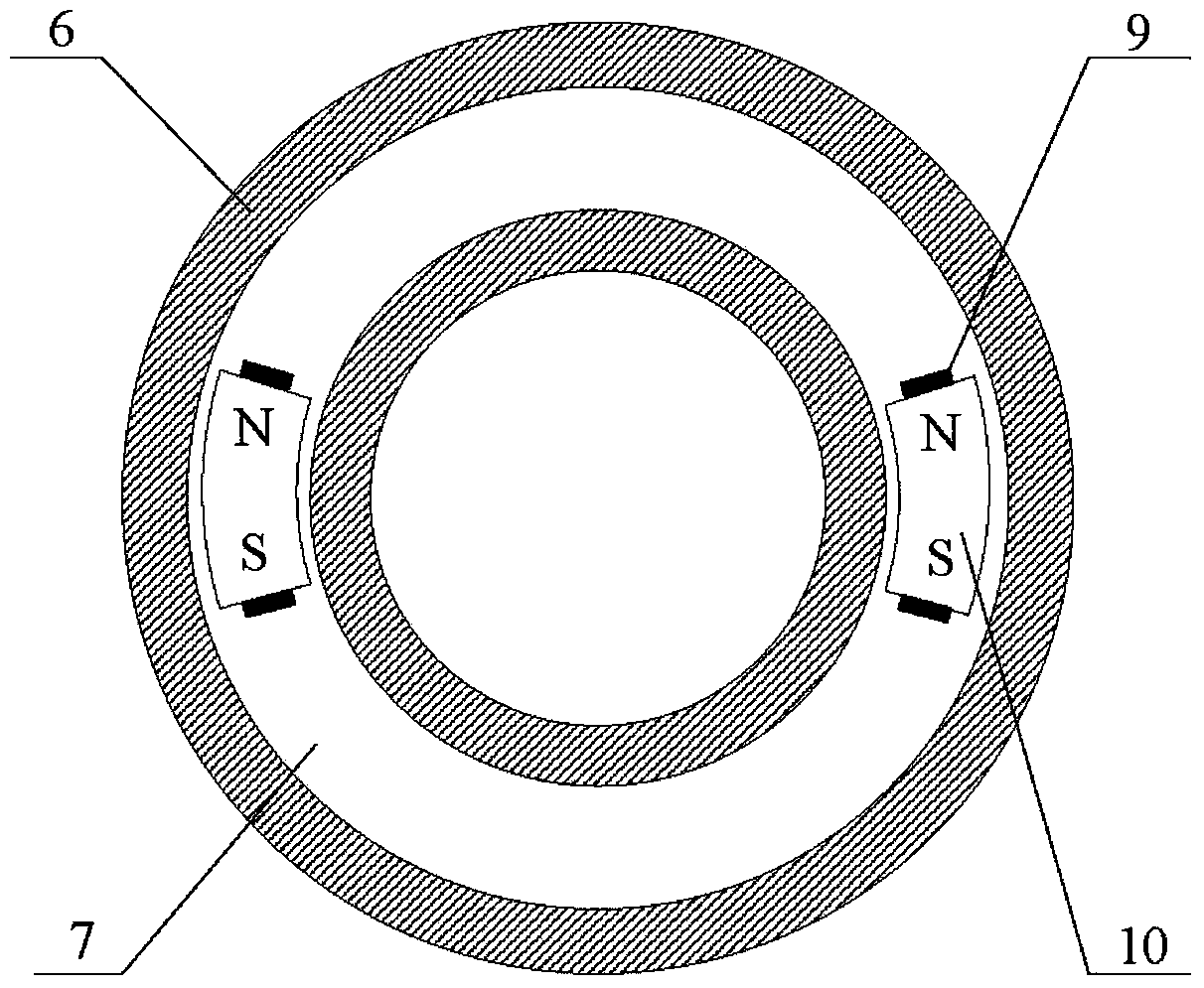 Point absorption type wave energy power generation device based on floating platform