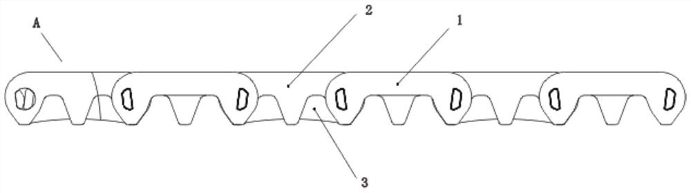 A double-pitch double-pin shaft heavy-duty conveyor chain