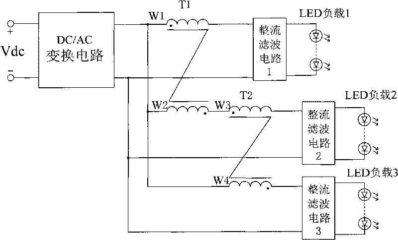 Multipath LED constant current drive circuit suitable for non-isolated converter