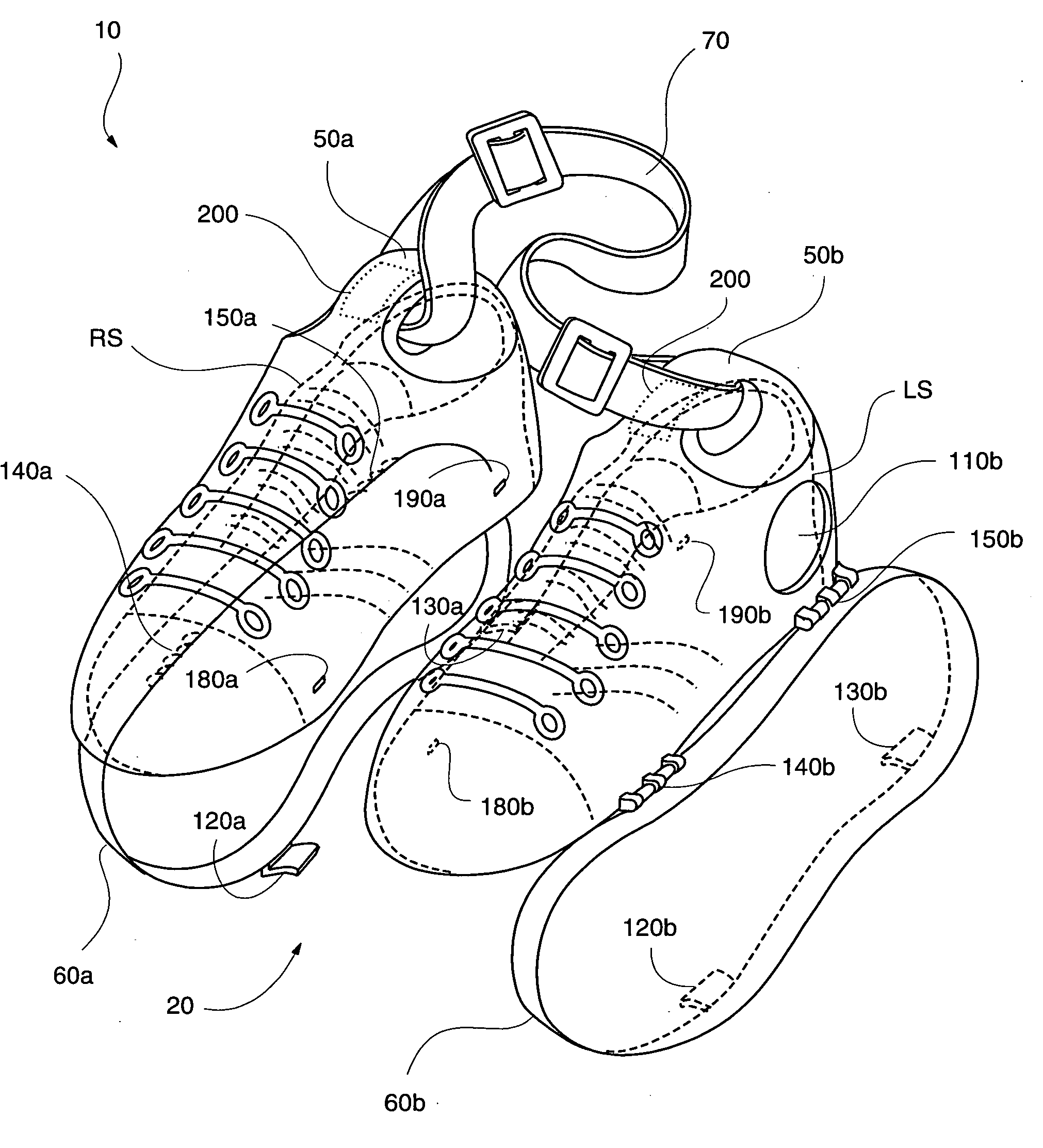 Article for transportation and/or storage of shoes