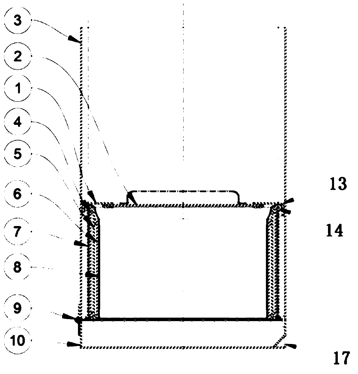 Garbage temporary storage box with compression function