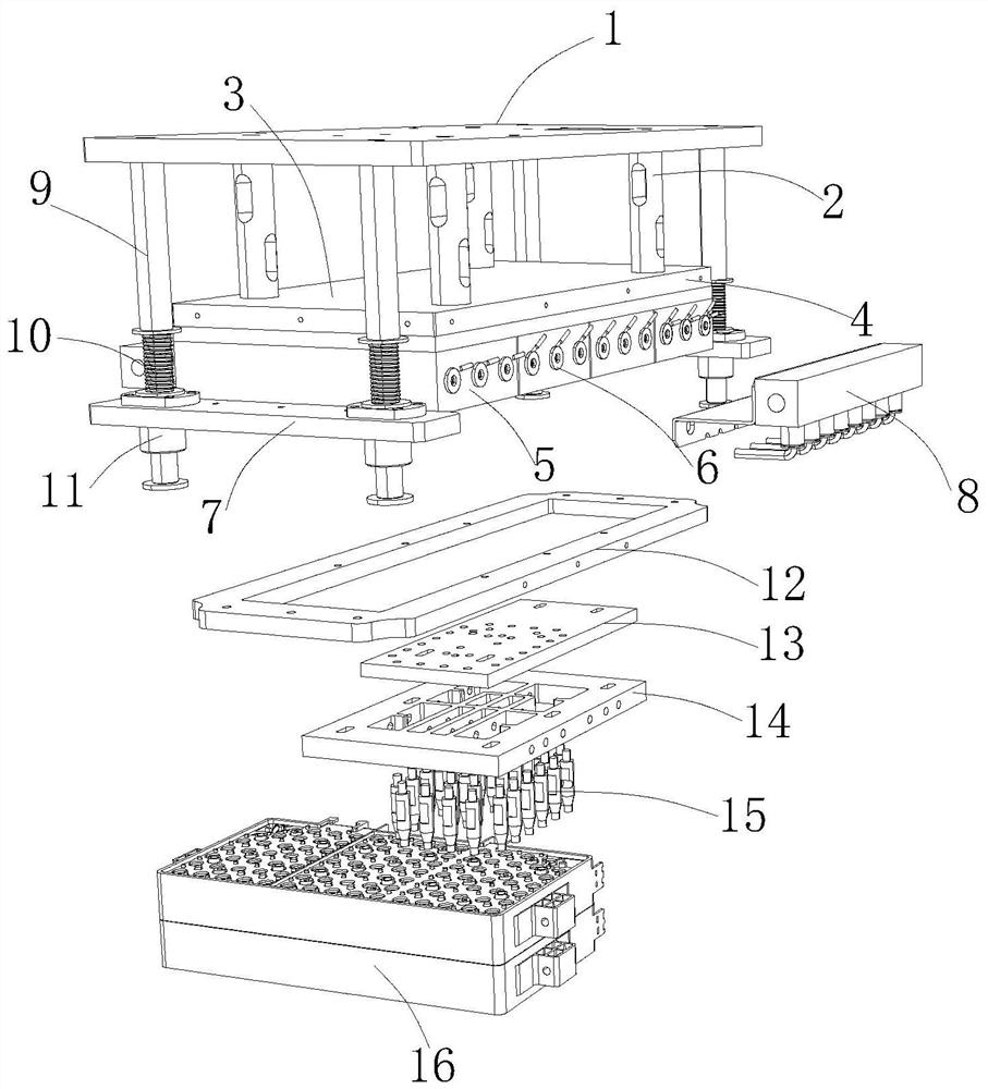 High-efficiency hot melting riveting device for lithium ion power battery pack