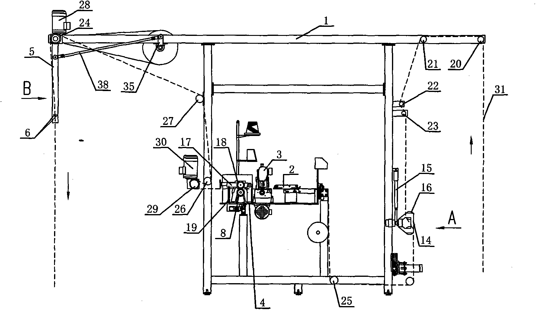 Full automatic deviation rectifying device for cloth