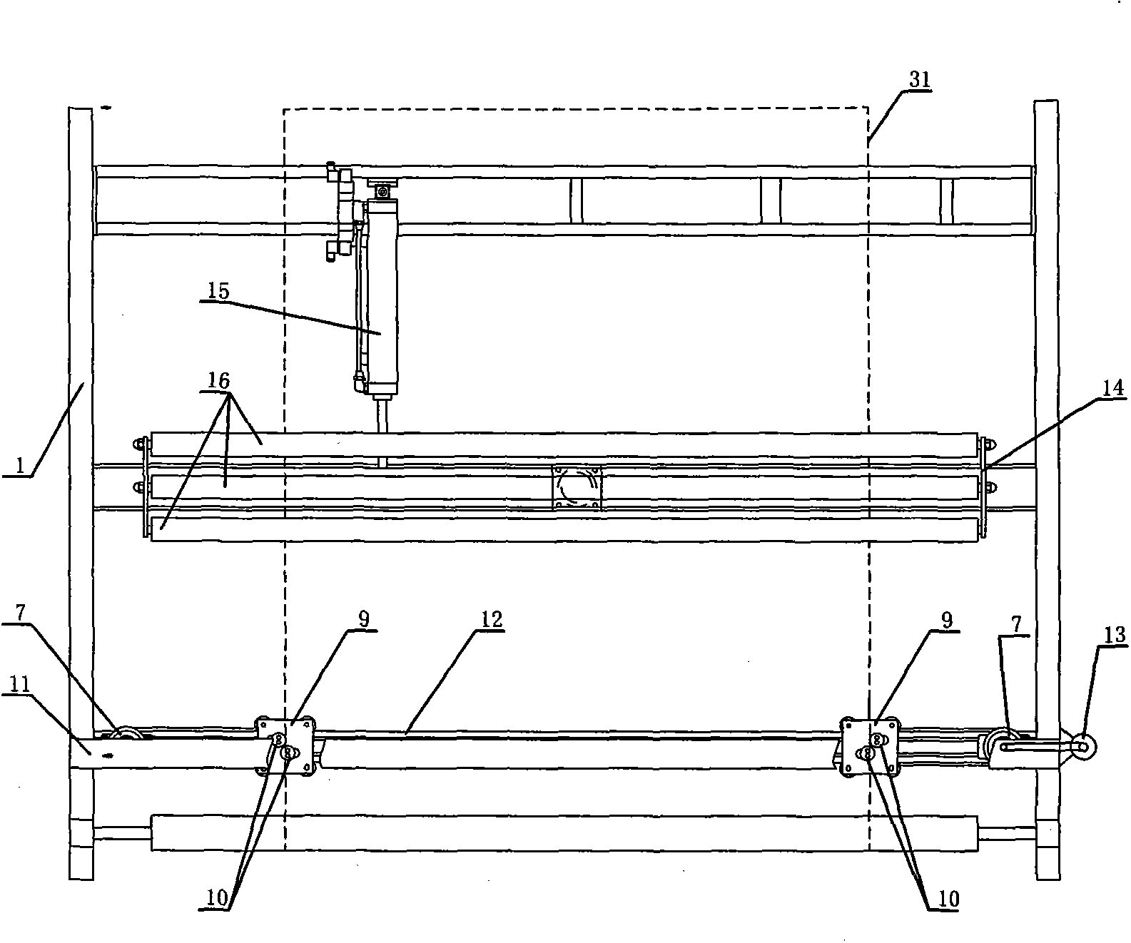 Full automatic deviation rectifying device for cloth