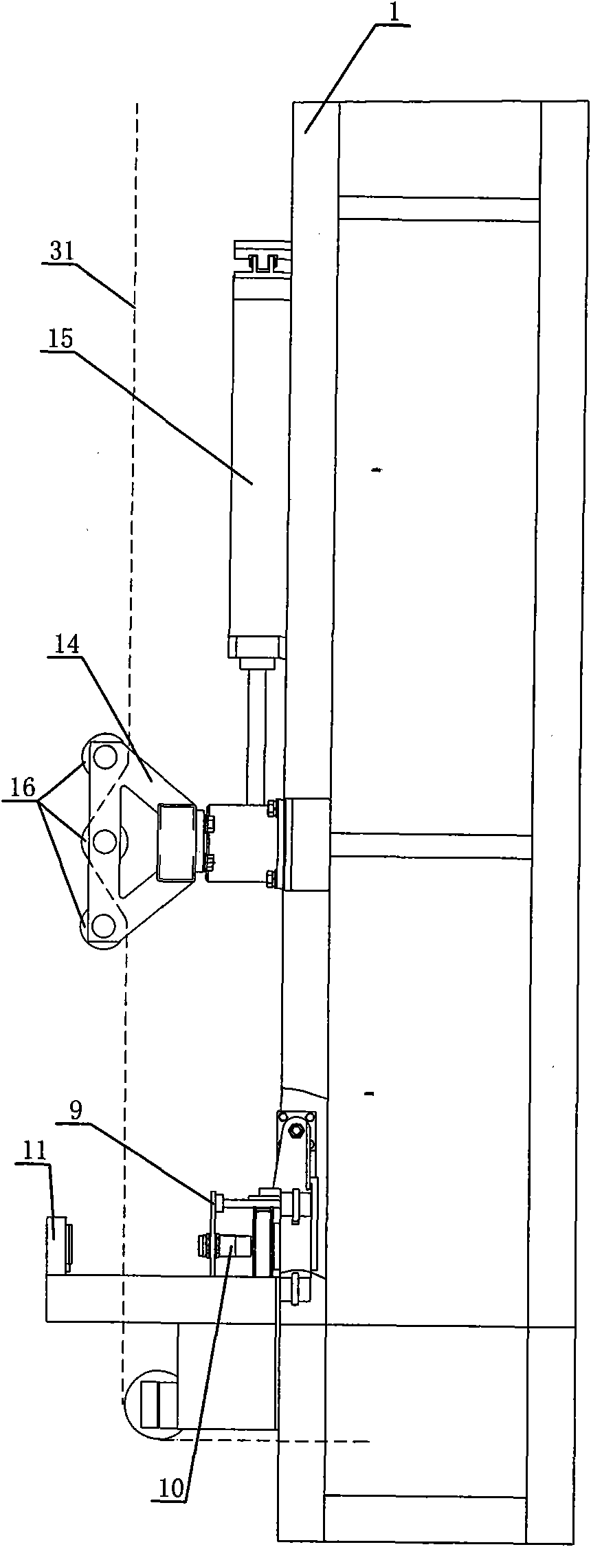 Full automatic deviation rectifying device for cloth