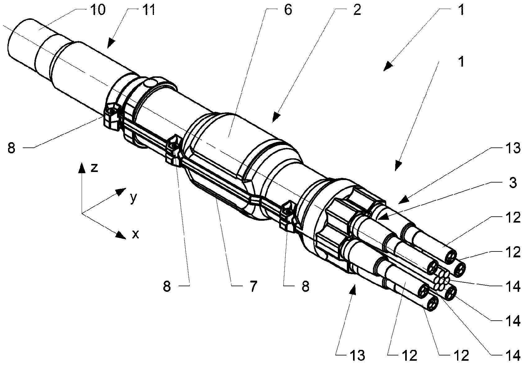 Environmentally sealed cable breakout assemblies