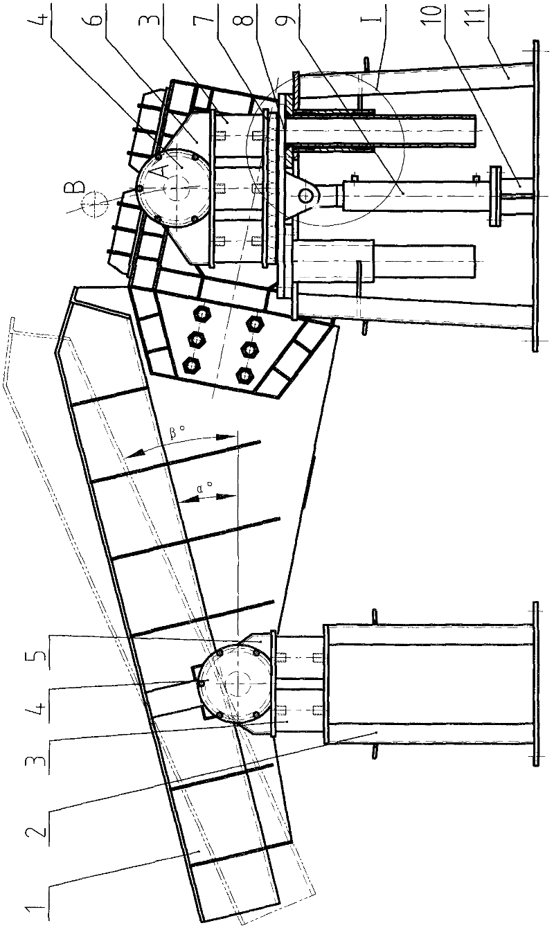 Super-large variable vibrating feeder