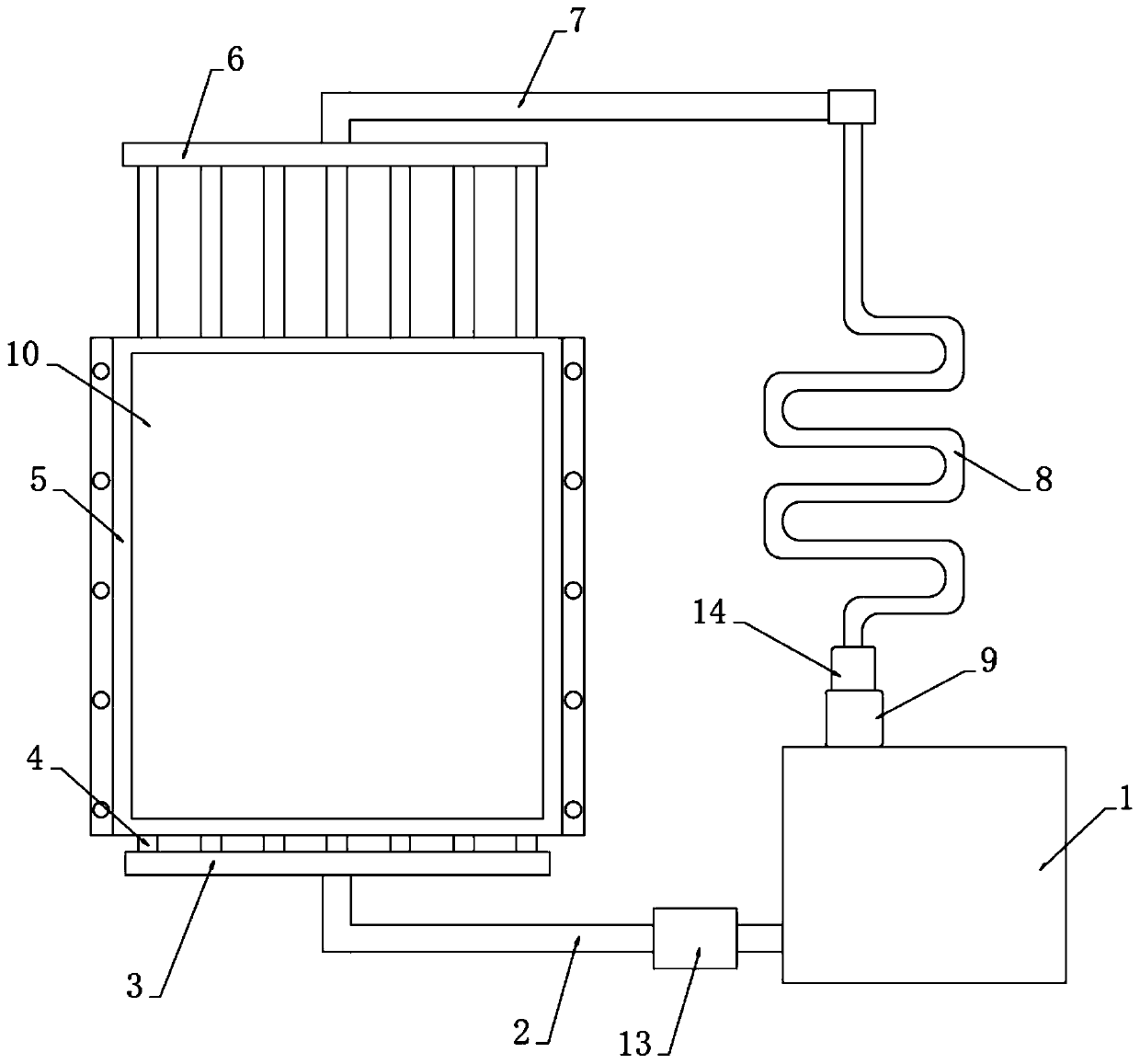 Water cooling device of electrical control system